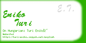 eniko turi business card